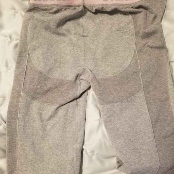 Gymshark Flex Leggings Light Grey Marl/Chalk Pink - Picture 5 of 5